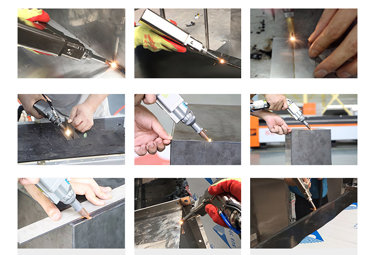 tay thợ h&agrave;n laser giữ