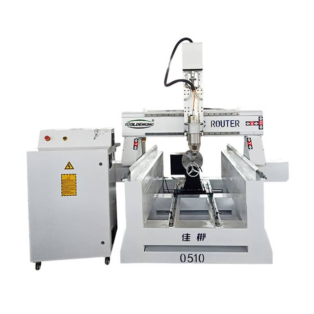 Máy chạm khắc bộ định tuyến CNC bằng gỗ với trục quay